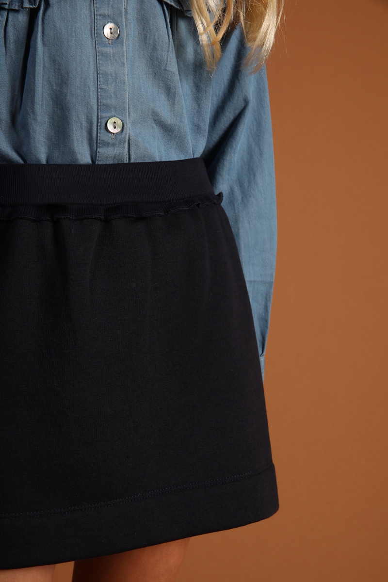 Skirt in sweatshirt fabric bui NAVY