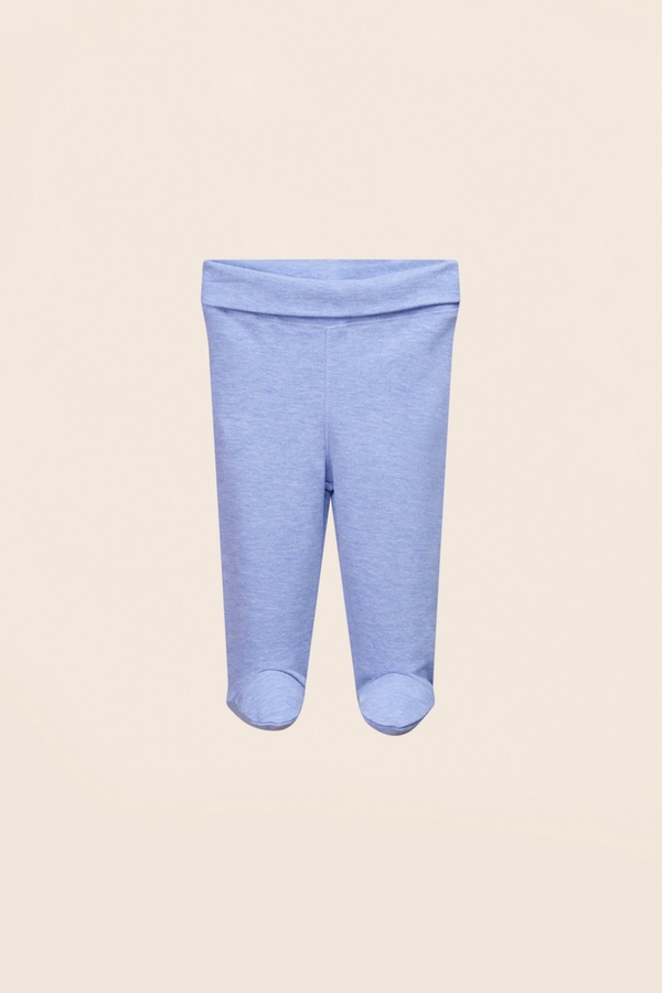 BB trousers with feet BLUE LIGHT HEATHER