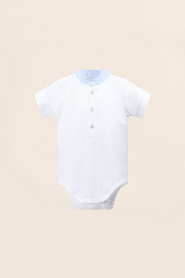 BB body with mao collar and sh WHITE BLUE