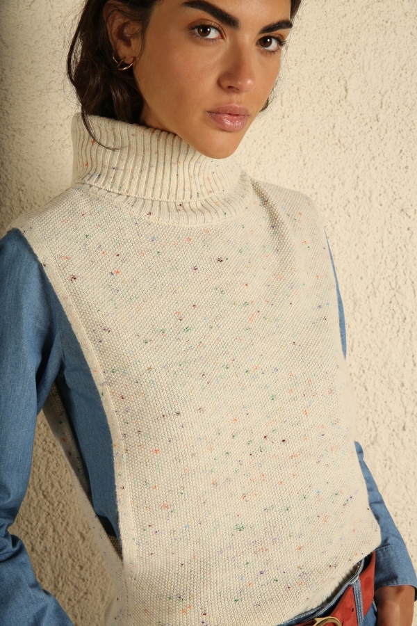 Sleevless turtle neck MULTICOLOR
