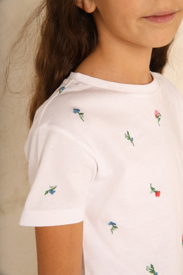 Embroidered t-shirt bui WHITE EMBROIDERY